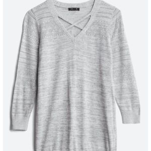 Niki Pointelle 3-Quarter Sleeve Pullover